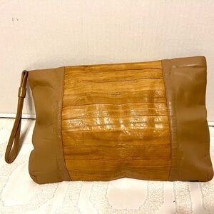 Elegant Tan Clutch Wristlet